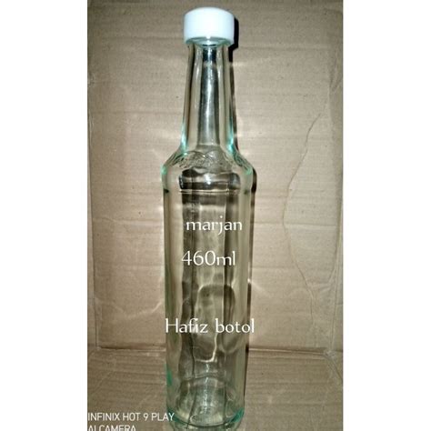 Jual Botol Kaca Bening 460ml Marjan Madu Sirup Susu Jamu Minuman