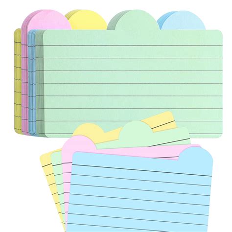 Buy 48 Pieces Colored Index Cards Dividers 3 x 5 Inches Tabbed Cards ...