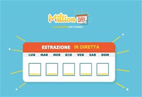 MILLION DAY ESTRAZIONE ORE 13 OGGI 5 GENNAIO 2025 Numeri Vincenti Ed