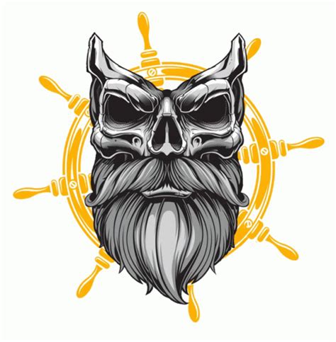 Bearded Skull Sticker BEARDED Skull Beardedskull Ontdek En Deel S