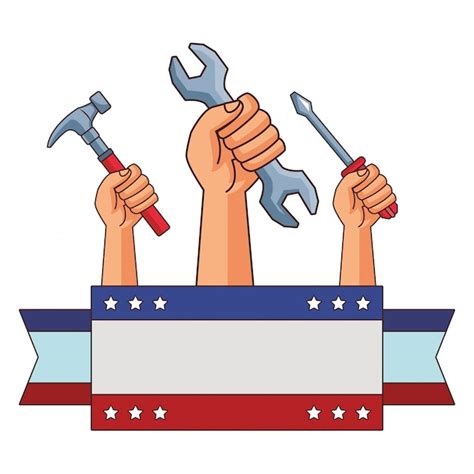 Premium Vector | American labor day cartoon