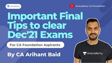 Important Final Tips To Clear Dec21 Exams For Ca Foundation By Ca