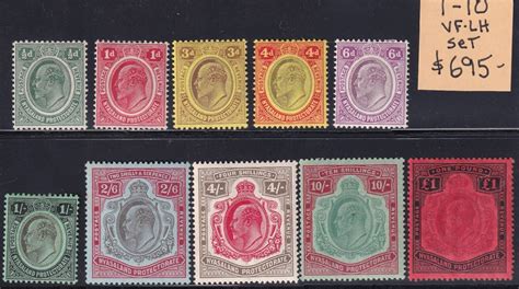 Nyasaland Scott Set Vf Og Lightly Hinged Nice Colors See Pic