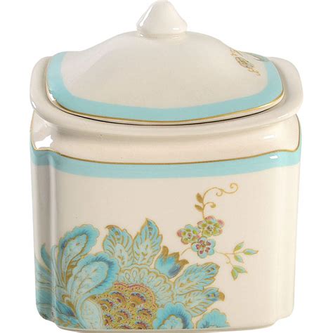 Eliza Spring Blue Small Canister Lid By Fifth Pts