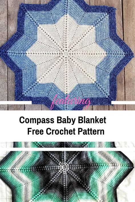 Elegant And Simple Point Star Baby Blanket Free Crochet Pattern