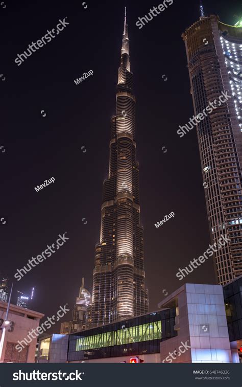 Burj Khalifa Night View Dubai Uae Stock Photo 648746326 | Shutterstock