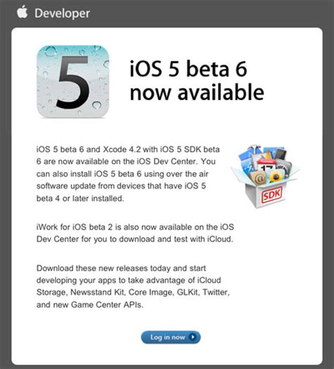 Apple Distribuye IOS 5 Beta 6 IPhoneros