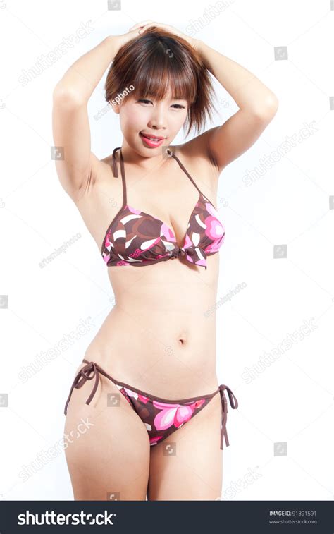 Sexy Woman Posing Bikini On White Stock Photo Shutterstock