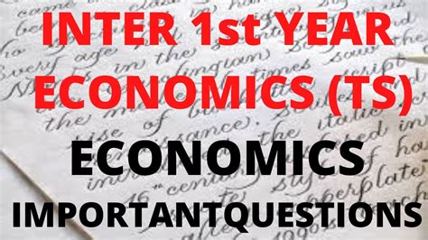 Inter 1st Year Economics Important Questionseconomicsimportant