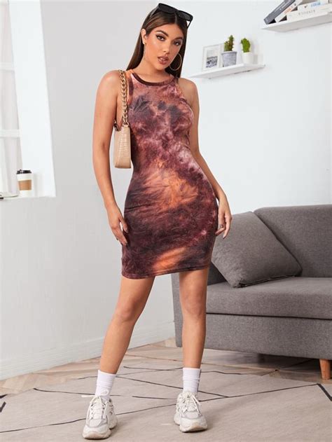 Shein Tie Dye Bodycon Dress Shein Usa