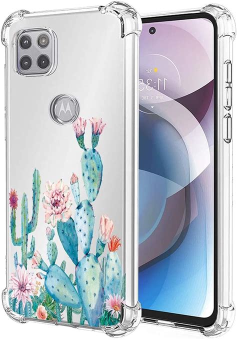 Sidande Case For Moto One 5g Ace Case Moto G 5g Case For Girls Women Clear Floral