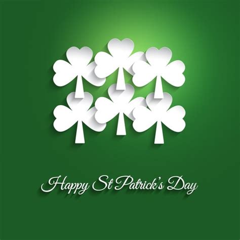 Free Vector Saint Patrick Day Clovers Background