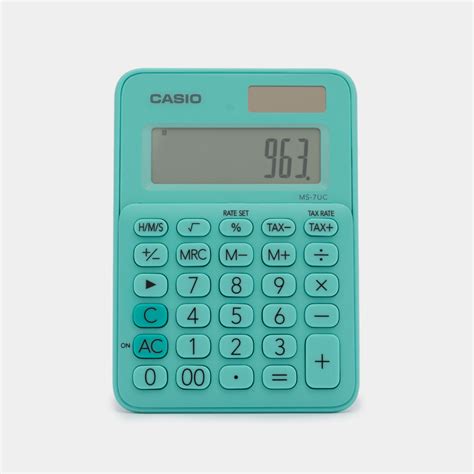 Calculadora Casio Ms 7uc Verde De 10 Dígitos