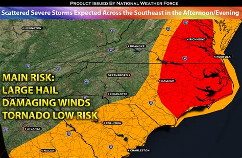 Scattered Severe Storms Expected Across The Southeast On The Afternoon