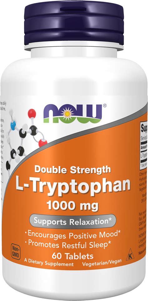 Amazon NOW Foods Supplements L Tryptophan 1 000 Mg Double