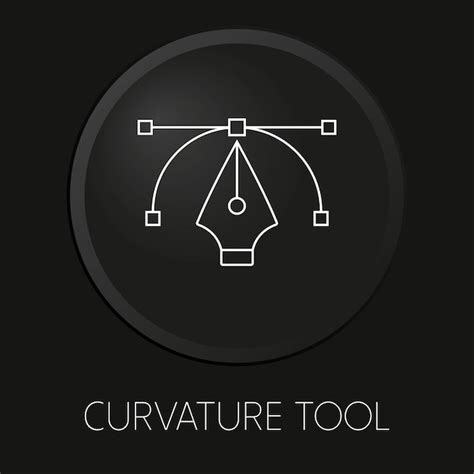 Outil De Courbure Ic Ne De Ligne Vectorielle Minimale Sur Le Bouton D