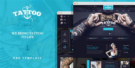 Ink Arts Tattoo Salon Psd Template By Mwtemplates Themeforest