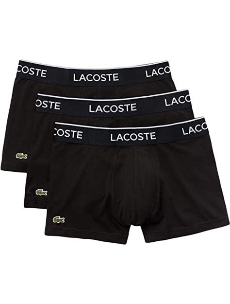 Buy Lacoste Men S Casual Classic 3 Pack Cotton Stretch Boxer Briefs