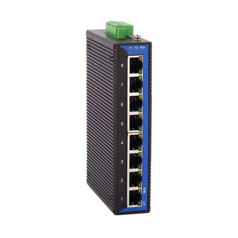 8 Ports 10 100M Din Rail Mounting Unmanaged Industrial Ethernet Switch