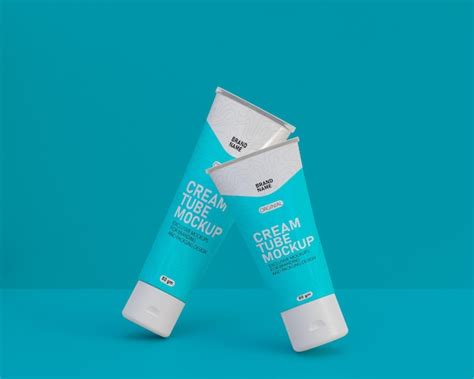 Tubo de creme cosmético e maquete de lavagem facial PSD Premium