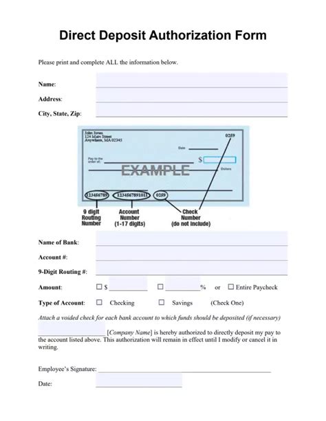 Direct Deposit Form How To Fill Out A Direct Deposit Form