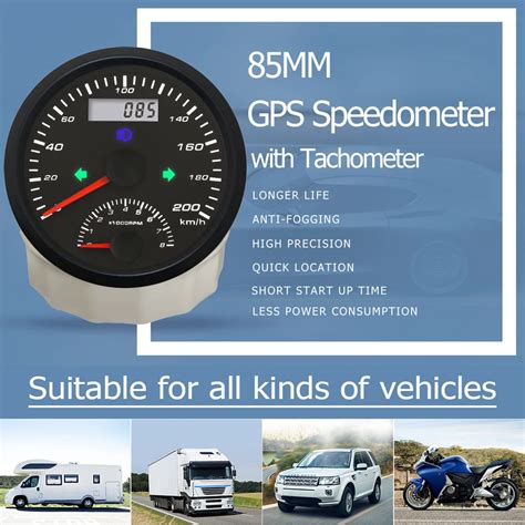 Eling Mm Universal Speedometer Gps With Tachometer Rpm Gauge