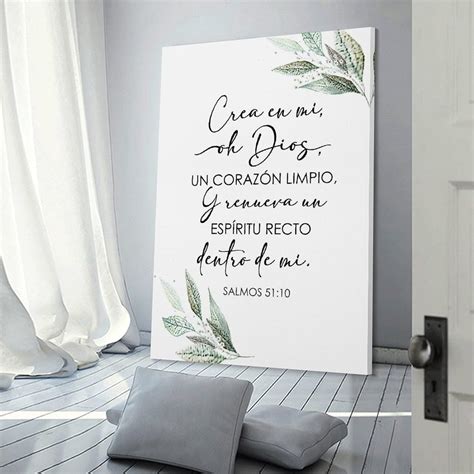 Versículo bíblico español Salmos 51 10 Crea En Mi Oh Dios Un Corazón