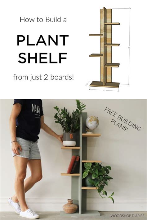 Easy Diy Plant Shelf Made With Just Boards Diy Furniture Easy