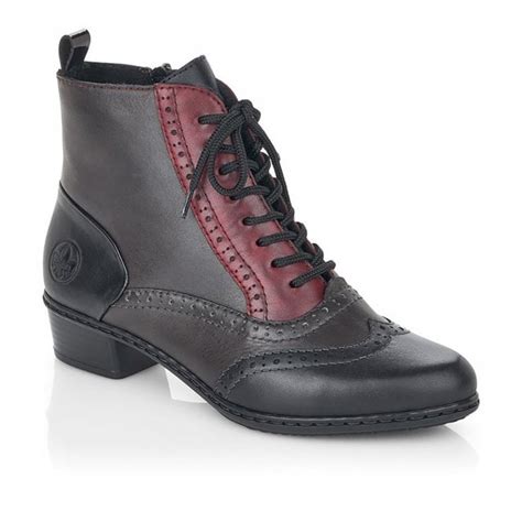 Rieker Zip And Lace Up Ankle Boot Womens From Westwoods Uk