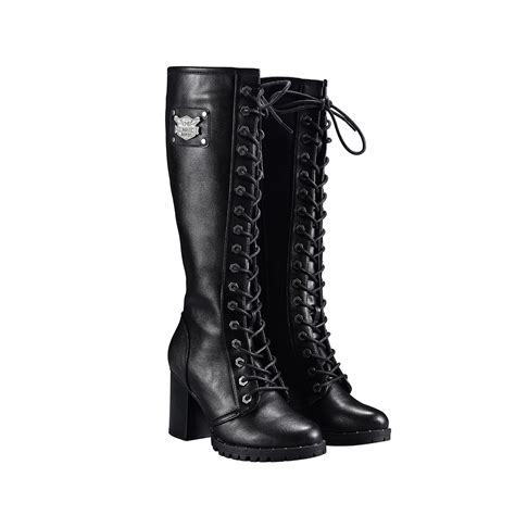 Dream Apparel Women's Motorcycle Riding Boots Knee High Boots Biker ...