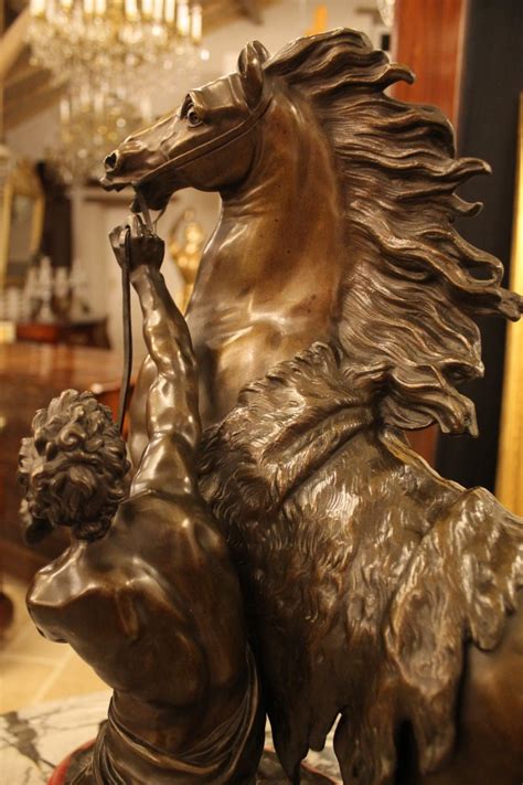 Proantic Cheval De Marly Important Bronze D Apr S Guillaume Coustou