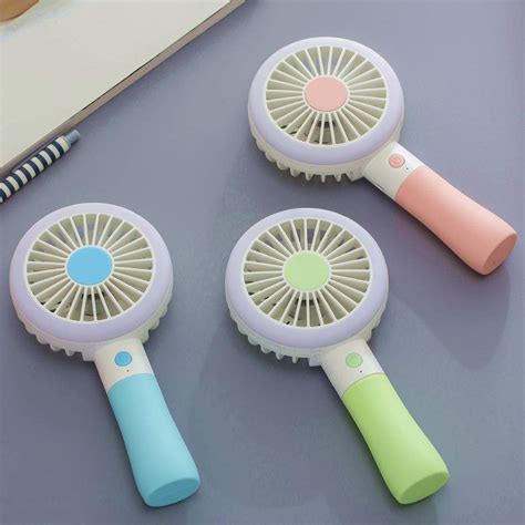 Mini Portable Fan Handheld Fan With LED Petagadget