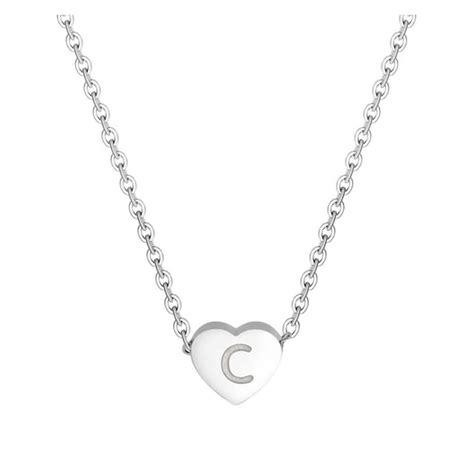 26 Initial Heart Shape Alphabet Necklace For Women Necklaces For Women