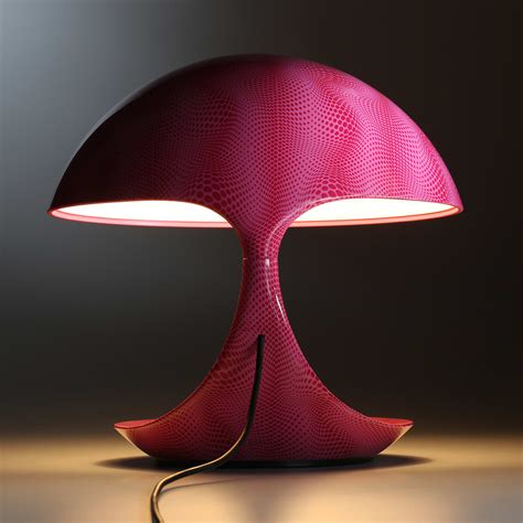 Cobra Texture Dotted Pink Table Lamp By Karim Rashid Martinelli Luce