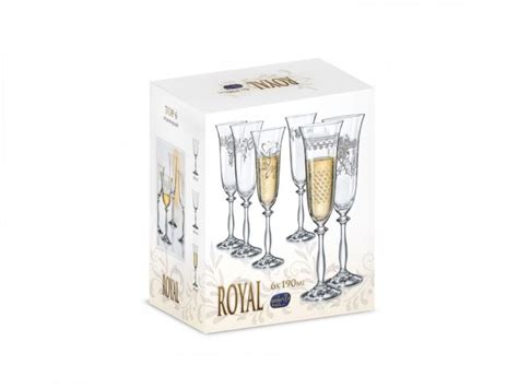 Kieliszki Do Szampana Royal 190ml Crystalex Bohemia CP010 Ajmara Pl