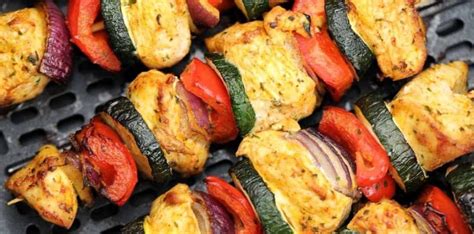 Easy Air Fryer Grilled Chicken Kebabs Air Fryer Recipes