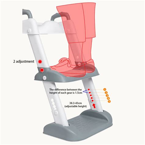 Bebê potty cadeira segurada dobrável resistente altura ajustável