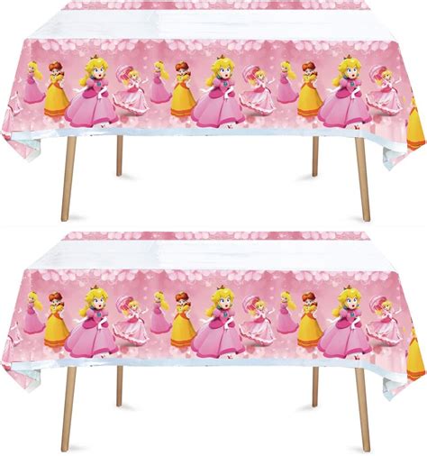 Amazon LEOWEST 2pcs Princess Peach Tablecloth Table Cover For