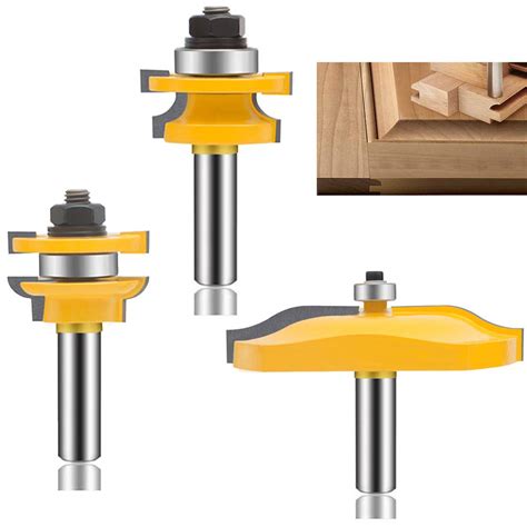 Buy Leatbuy 3 Pcs Router Bit Set 12 Inch Shank Round Over Raised