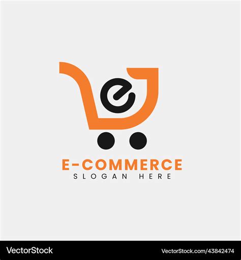 Modern Ecommerce Online Shop Store Logo Design Vector Image