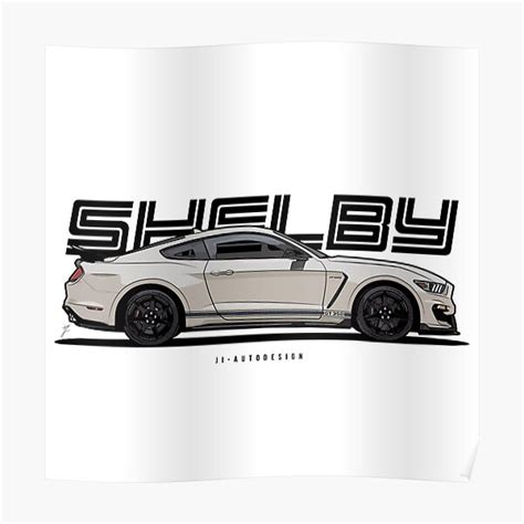 Ford Mustang Shelby Gt350 Sporty American Car Poster For Sale By Ichigodesign Redbubble