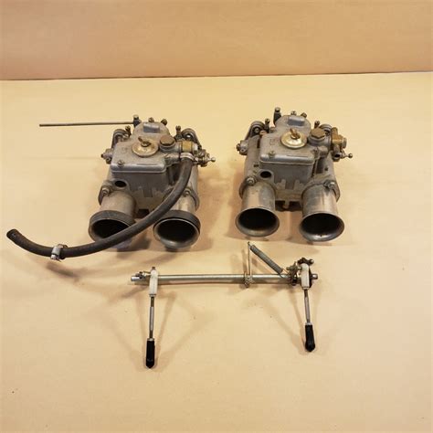 Italian Weber Dcoe Carburetor Pair With Velocity Stacks And