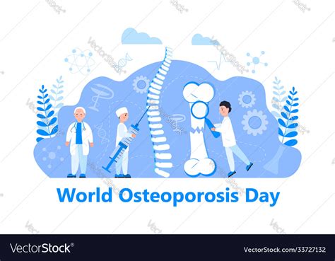 Osteoporosis World Day Concept Osteoarthritis Vector Image