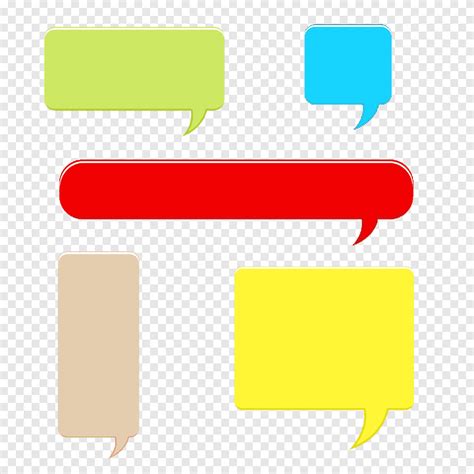 Five Assorted Color Message Bubbles Illustration Dialog Box Simple