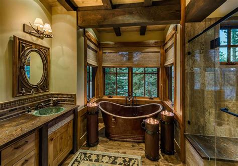 20 Rustic Bathroom Designs With Copper Bathtub