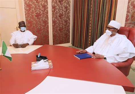 Photos Buhari Receives Apc Caretaker Committe Chair Buni