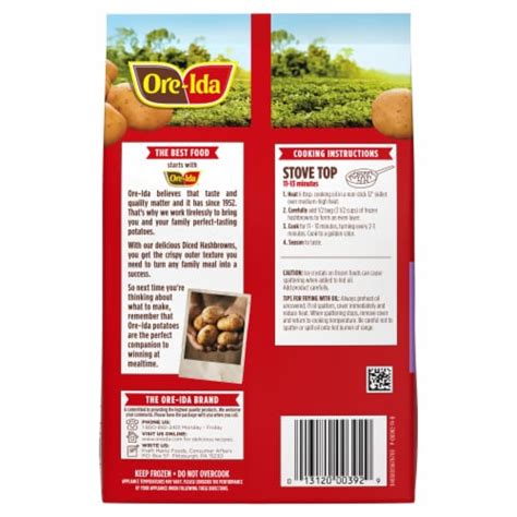 Ore Ida Diced Hash Brown Frozen Potatoes 32 Oz King Soopers