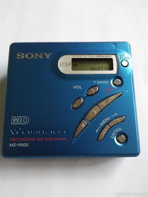 Sony MZ R500 L Tragbarer MiniDisc Rekorder Blau Amazon De Elektronik