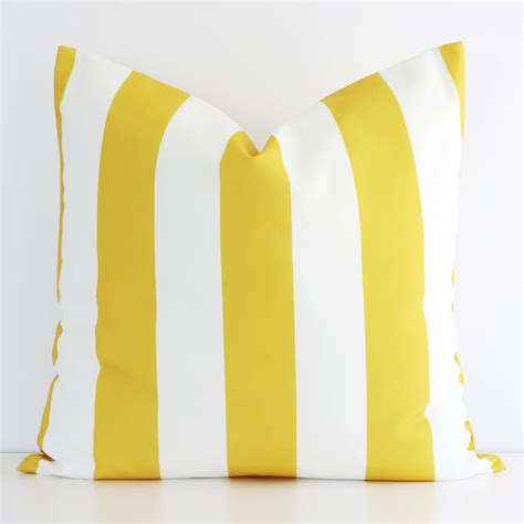 Byron Striped Waterproof Yellow Large Outdoor Cushion Cover Large