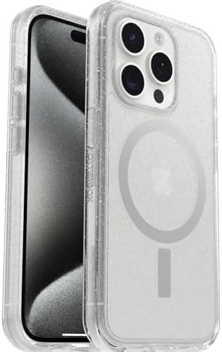 Otterbox Iphone 15 Pro Only Symmetry Series Clear Case Stardust Clear Silver Snaps To